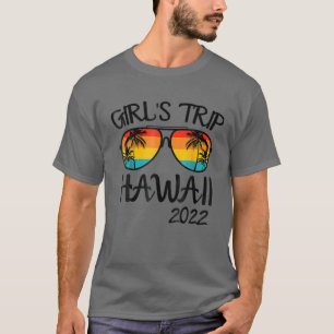 Camiseta Girls Trip Hawaii 2022 Sunglass Férias de Verão