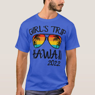 Camiseta Girls Trip Hawaii 2022 Sunglass Férias de Verão