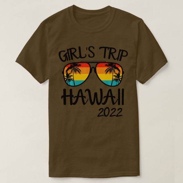 Camiseta Girls Trip Hawaii 2022 Sunglass Férias de Verão (Frente do Design)