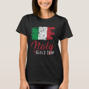 Camiseta Girls Trip Itália Flag Retro Match Italiana Holid