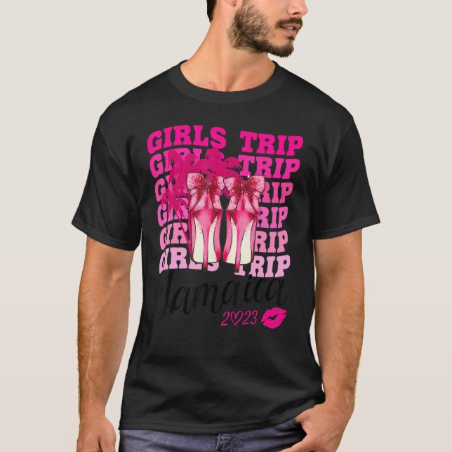 Camiseta Girls Trip Jamaica 2023 For Womens Weekend, Birthd (Frente)