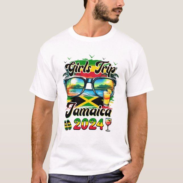 Camiseta Girls Trip Jamaica 2024 Summer Vacation Matching G (Frente)