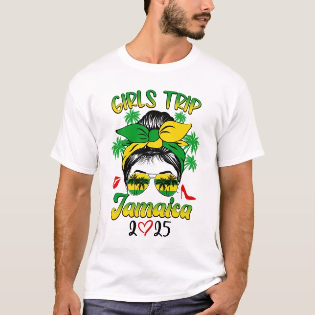 Camiseta Girls Trip Jamaica 2025 For Women Squad Summer Va (Frente)