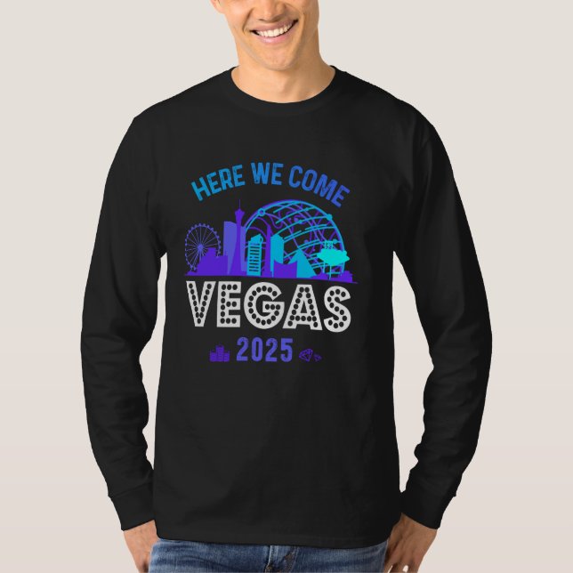 Camiseta Girls Trip Las Vegas 2025 Birthday Squad Family He (Frente)