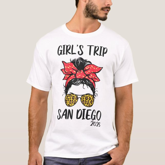 Camiseta Girls Trip San Diego 2025 Vacation Girls Weekend M (Frente)