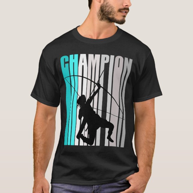 Camiseta Girls Turquoise Archery Champion Aniversário Arche (Frente)