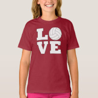 Girls Voleibol LOVE Sports Custom Team Color