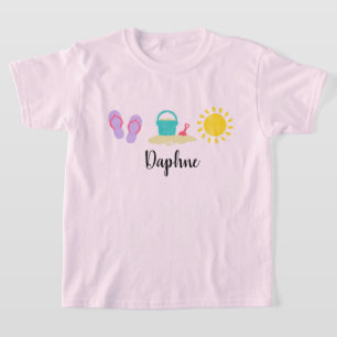 Camiseta Girls Watercolor Beach Trio