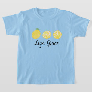 Camiseta Girls Watercolor Lemon Trio