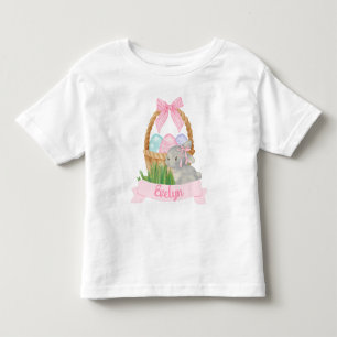 Camiseta Girls Watercolor Páscoa Basket