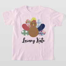 Girls Watercolor Xadrez Floral Turquia Jovem T-shi