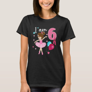 Camiseta Girlu2019s, 6 de Ballerina, 6 anos