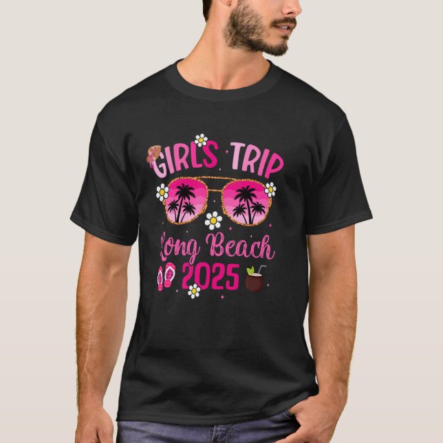 Camiseta Girlu2019s Trip Long Beach 2025 Besties Long Beach (Frente)