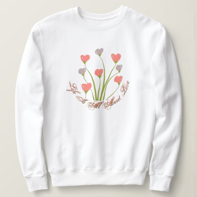 Camiseta Girly Floral Heart (Frente do Design)