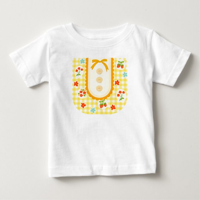 Camiseta Girly gingham check pattern with cute ribbon (Frente)