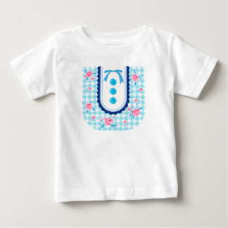 Camiseta Girly gingham check pattern with cute ribbon