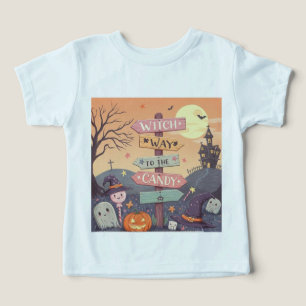 Camiseta Girly Halloween - Witch Way to the Candy