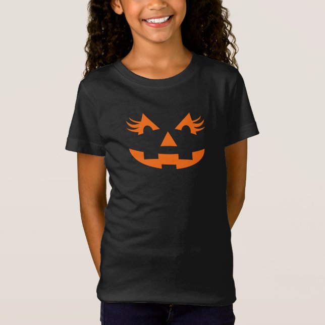 Camiseta Girly Jack O Lantern Halloween (Frente)