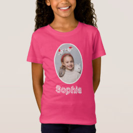 Camiseta Girly Pink Daughn Name E Photo Christmas