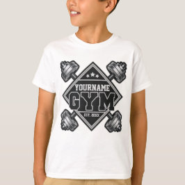 Camiseta Giro de Cruzamento de Elevação de Peso do NOME Per