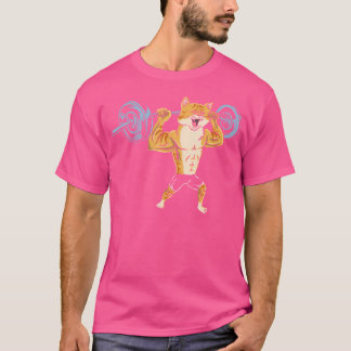 Camiseta Giro de Levantamento de Giro com Pata de Gato Pres