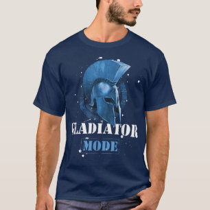 Camiseta Giro de Motivação Azul do Capacete Espartano Modo