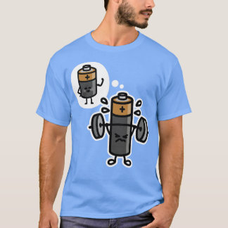 Camiseta Giro engraçado de peso da cabeça positiva da bater