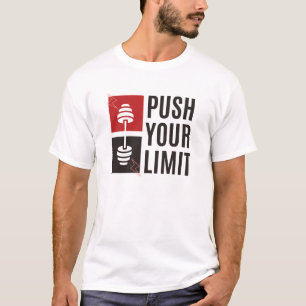 Camiseta Giro Ilustrativo Vermelho E Negro