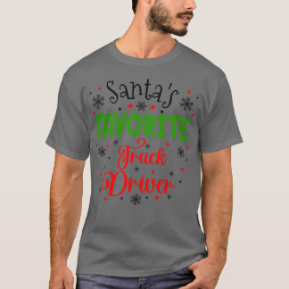 Camiseta Git de Natal do Motorista de Caminhão Favorito da