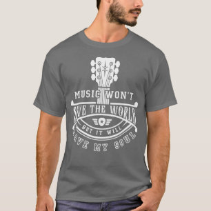 Camiseta GItarrist Music Salva o Pescoço do Violão do Mundo