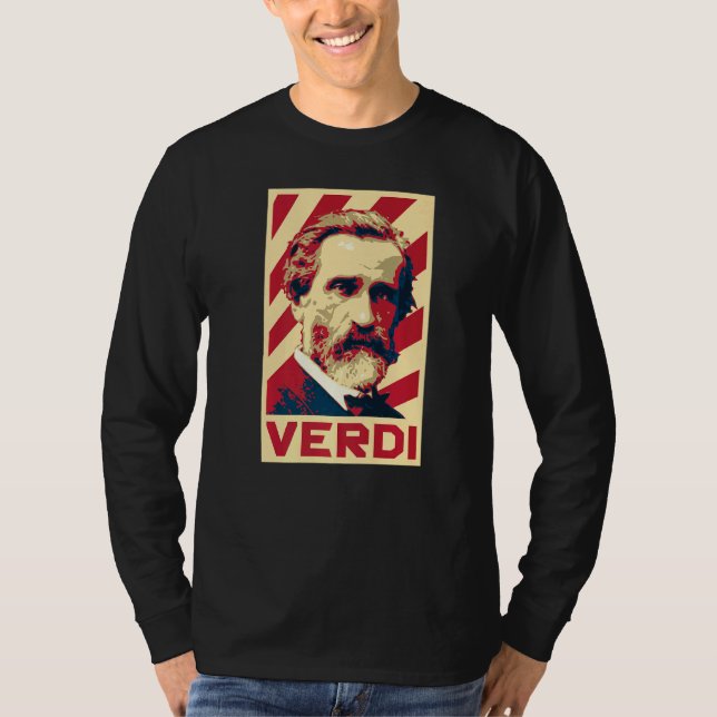 Camiseta Giuseppe Verdi Classic Music Composer Retro (Frente)