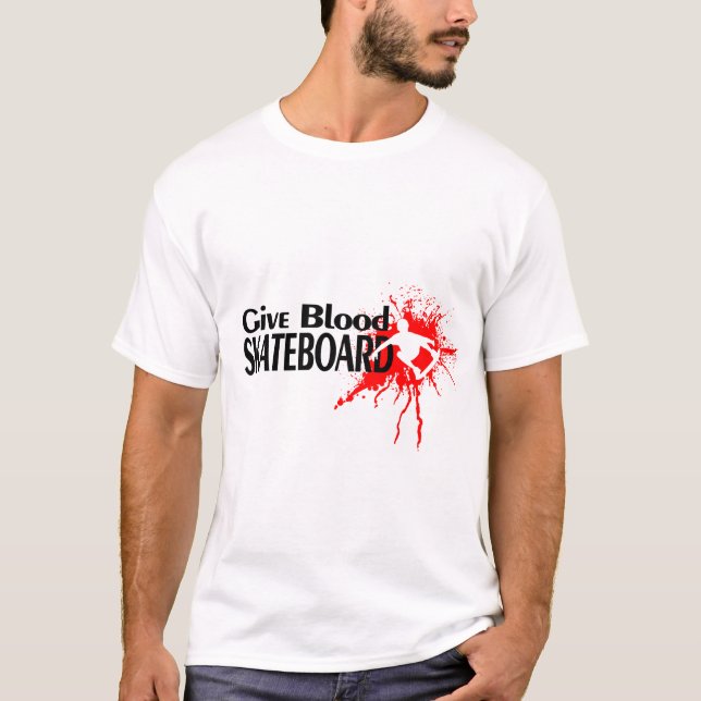 CAMISETA GIVE BLOOD SKATEBOARD (Frente)