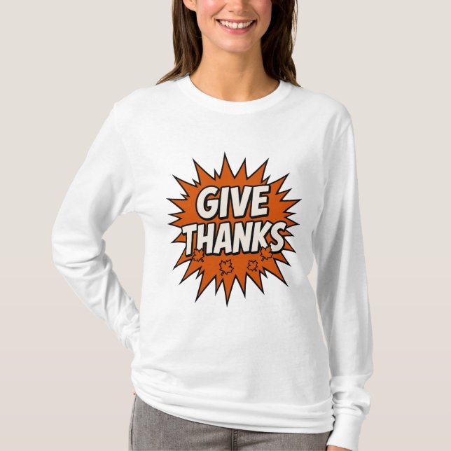 Camiseta : Give Thanks Grateful Comic Tee (Frente)