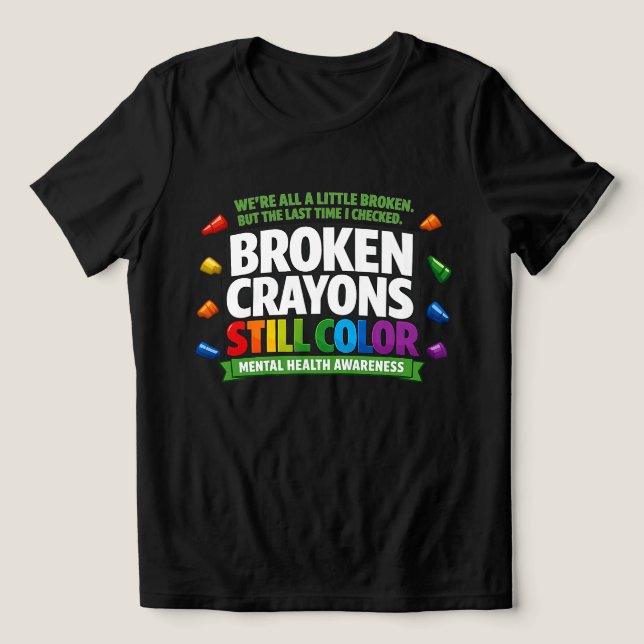 Camiseta Giz Crayons Quebrados (Design frontal)
