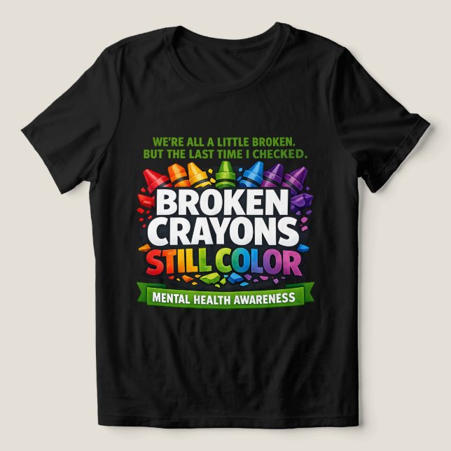 Camiseta Giz Crayons Quebrados (Design frontal)