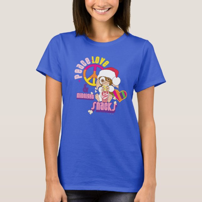 Camiseta Gizmo | Peace Love & Midnight Snacks (Frente)