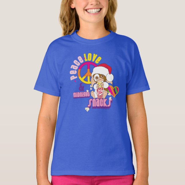 Camiseta Gizmo | Peace Love & Midnight Snacks (Frente)