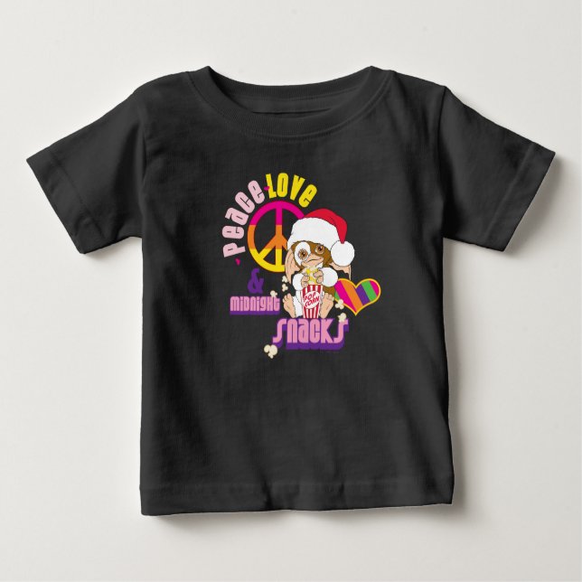 Camiseta Gizmo | Peace Love & Midnight Snacks (Frente)