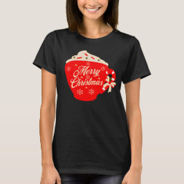 Camiseta Glacê de Natal Flocos de Neve Confeitos 