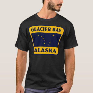 Camiseta Glaciar Bay Alaska Retro Crachá Amarelo