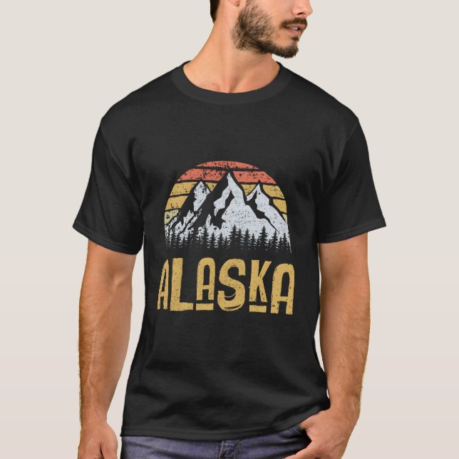 Camiseta Glaciar das Montanhas dos Estados Unidos do Alaska (Frente)
