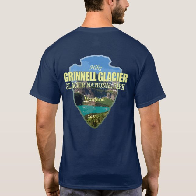 Camiseta Glaciar de Grinnell (ponta de seta) (Verso)