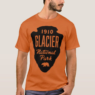 Camiseta Glaciar National Park Bear Arrohead Black
