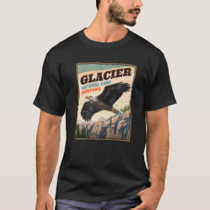 Camiseta Glacier National Park Eagle Vintage Look