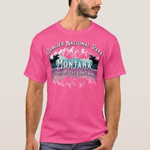 Camiseta Glacier National Park Montana Hiking Moose Camping