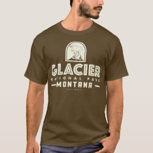 Camiseta Glacier National Park Tan