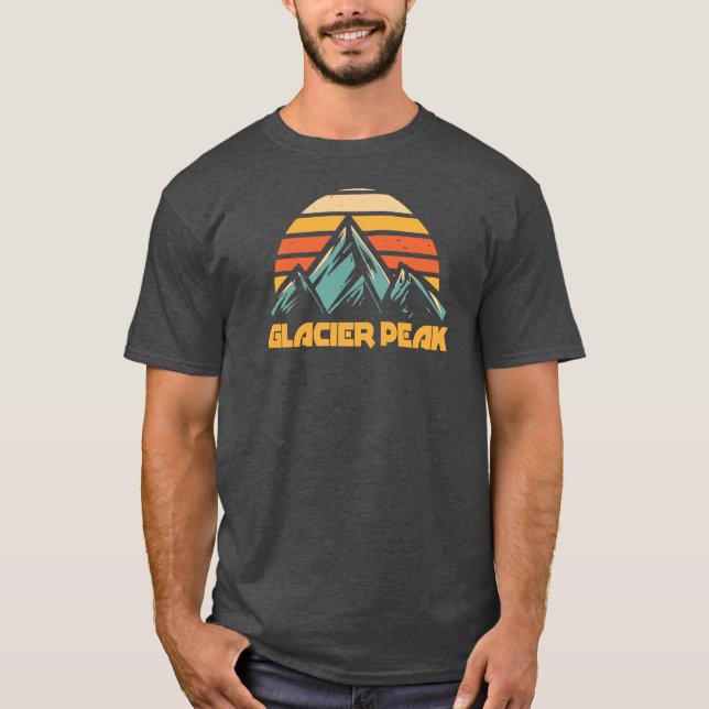 Camiseta Glacier Peak Retro Turquesa (Frente)