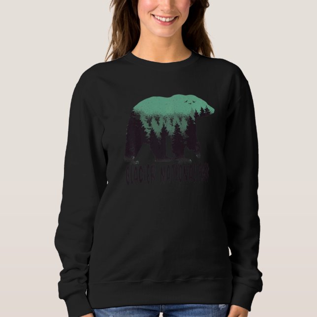 Camiseta Glacier U's National Park Bear Trees Montana Viage (Frente)
