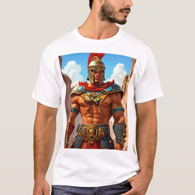 Camiseta Gladiador de desenho animado (Frente)