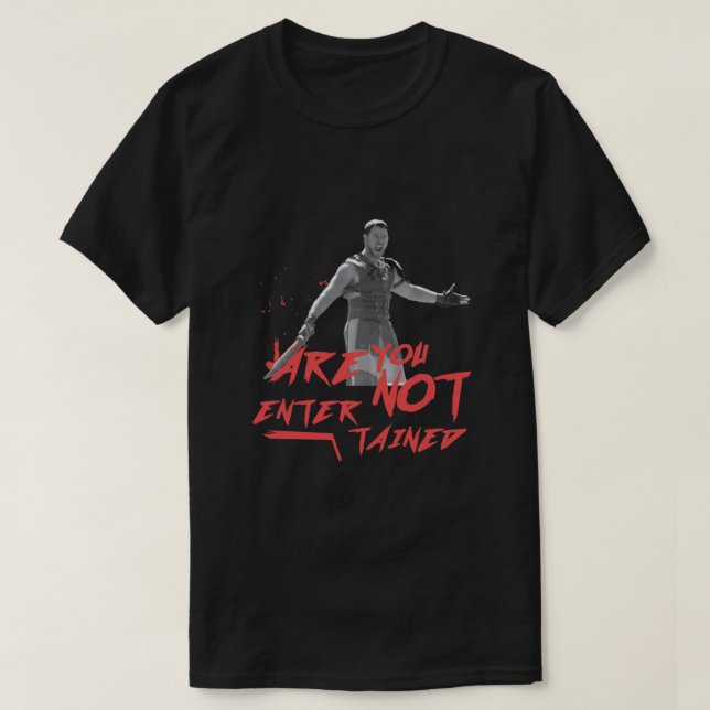 Camiseta Gladiator - Are You Not Entertained! Classic (Frente do Design)
